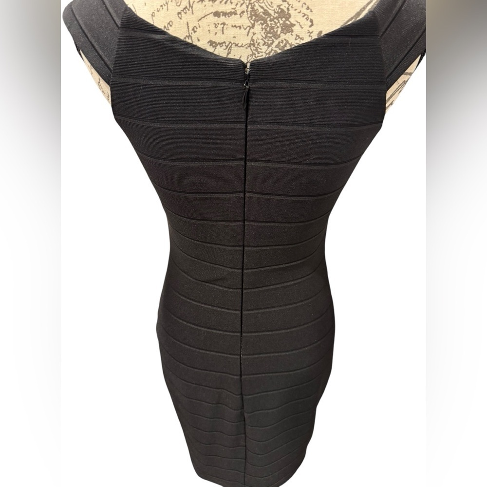 Bebe Bodycon Elegant Black Dress - Picture 5 of 11